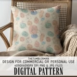 Digital, Digital Pattern, Bunny Digital Pattern, Rabbit Digital Bundle, Bunny Fabric Pattern, Bunny Background, Rabbit Background, Cute thumbnail 5