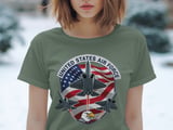 United States Air Force T-Shirt | Patriotic US Air Force F-35 Fighter Jet Tee | American Flag Veteran Aviation Gift Apparel thumbnail 7