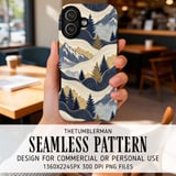 Digital Art, Digital Pattern, Forest Pattern, Mountain Pattern, Digital Paper, Digital Download, Digital Bundle, Tree Pattern, Mountain Art thumbnail 6