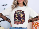 "Spooky But Make It Purr" Witch Cat T-Shirt thumbnail 2