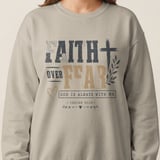 Faith Over Fear Shirt, Isaiah 41:10 Christian T-Shirt, Religious Bible Verse Tee, Inspirational Gift Sweatshirt thumbnail 4