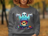 Gaming Ghost T Shirt, Pixel Art Shirt, Halloween Ghost Gamer Tee, Retro Game Shirt, Spooky Season T-Shirt, Cool Ghost Shirt thumbnail 5