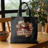 Cozy Season Cat Sweatshirt, Vintage Winter Cat Hoodie, Cute Tabby Cat Scarf Graphic, Aesthetic Autumn Cottagecore Tote Bag Gift thumbnail 13