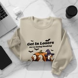 Get In Losers, Funny Halloween T-Shirt, Goose T-Shirt, Pumpkin Car T-Shirt, Halloween Geese T-Shirt, Unique Fall T-Shirt, Cute Spooky Shirt thumbnail 6