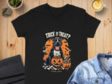Trick Or Treat Pitbull Halloween Tee | Halloween Pittie Shirt | Pit Bull Mom Gift | Dog Lover Gift thumbnail 1