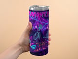 Personalized Halloween Tumbler, DJ Skeleton Tumbler, Halloween Party Gift, Custom Name Tumbler, Spooky Season Tumbler thumbnail 2