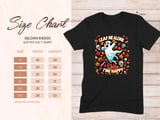 Leaf Me Alone Im Happy T-Shirt, Funny Ghost Tee, Fall Leaves, Sugar Skull, Halloween Shirt, Autumn Season Shirt thumbnail 2
