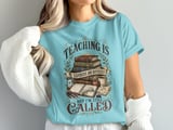 Teaching Is Hard Teacher T-Shirt, Dark Academia Educator Gift, Vintage Book Lover Shirt, Professor Called to Teach Literary Tee thumbnail 11