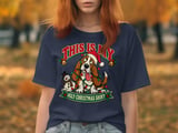 Ugly Christmas Basset Hound Tee thumbnail 12