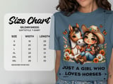 Horse Lover T Shirt, Just A Girl Who Loves Horses Tee, Cute Cowgirl Shirt, Horseback Riding TShirt, Equestrian T Shirt, Country Girl Tee thumbnail 5
