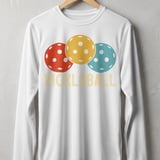Pickleball Sport-Tek Long Sleeve Tee, Retro Tri-Color Balls Pickleball, Sun Shield Performance Shirt thumbnail 11