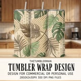 Lush Tropics Rattan Weave Digital Design Size Bundle Png thumbnail 1