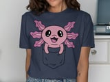 Kawaii Axolotl Pocket Peek T-Shirt thumbnail 9