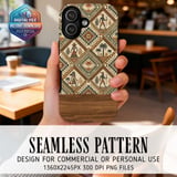 Ethnic Tribal Pattern Digital Wallpaper thumbnail 2