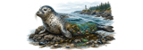 Coastal Seal Tumbler Wrap Digital Design 40oz | Ocean Lighthouse Beach Tumbler PNG Sublimation File | Marine Life Tumbler Art for Sea Lovers thumbnail 14