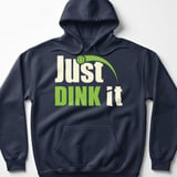 Pickleball Gildan Fleece Hoodie, Just DINK It, Soft Fleece Sportswear Court Pullover thumbnail 6