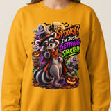 Randy the Raccoon Spooky Halloween Sweatshirt thumbnail 2
