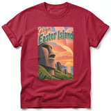 Gogh Easter Island ~ Comfort Colors Premium Tee thumbnail 2