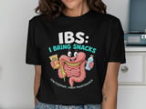 IBS T-Shirt, Funny Gut Health Tee, I Bring Snacks Shirt, Low FODMAP TShirt, High Maintenance Clothing, Digestive System T Shirt, Gut Tee thumbnail 8
