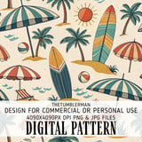 Coastal Surf Vintage Digital Design Size Bundle Png thumbnail 2