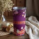 Personalized Halloween Tumbler, Spooky Sweets, Custom Name Tumbler, Candy Corn, Ghost Bats, Halloween Gift, Personalized Tumbler thumbnail 2