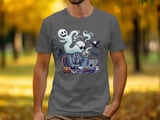 Funny Ghost Working T-Shirt, Halloween Vibes Shirt, Spooky Season Tee, Cute Ghost Design, Halloween Costume Shirt, Ghost Lover Apparel thumbnail 3