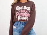 Ghost Hugs and Pumpkin Kisses Tee or Sweatshirt thumbnail 12