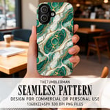Emerald Gold Marble Tumbler Design, Digital Paper, Watercolor Flowers, Floral Backgrounds, Junk Journal, Printable PNG, Scrapbooking thumbnail 6