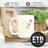 Growing Things Going Places Floral PNG Sublimation Design, Inspirational Quote Botanical Digital Download for T-Shirts & Mugs thumbnail 4