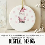 Pink Gnome Digital Ornament thumbnail 1
