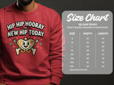 Hip Replacement T-Shirt: New Hip Today Operation, Retro Cartoon Hip Bone thumbnail 5
