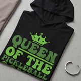 Pickleball Sport-Tek Performance Hood, Queen of the Pickleball Court, Lightweight Performance Hoodie thumbnail 7