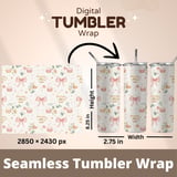 Digital Pattern Bundle, Tea Cup, Macarons, Bows, Floral Digital Paper, Seamless Pattern, Fabric Design, Scrapbooking Paper, Digital Download thumbnail 9