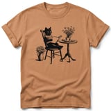 Cozy Bookish Cat Tee thumbnail 2