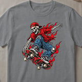 Flaming Skater Skeleton Tee thumbnail 2