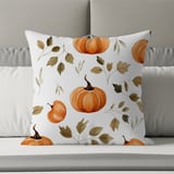 Pumpkin Blanket, Pumpkin Pillow, Fall Decor, Autumn Leaves, Thanksgiving Decor, Watercolor Pumpkins, Seasonal Throw Blanket, Accent Pillow thumbnail 8