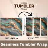 20 oz Agate Tumbler Wrap, Sublimation Design, Gold Veins, Straight and Tapered png, Instant Download, Digital File for Tumbler thumbnail 5