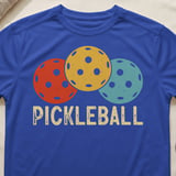 Pickleball Sport-Tek Performance Tee, Retro Distressed Pickleball Graphic, Breathable Open-Play Court Apparel thumbnail 7