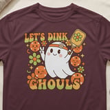 Pickleball Sport-Tek Performance Tee, Let's Dink Ghouls, Spooky Retro Fall Open Play Court Apparel thumbnail 2