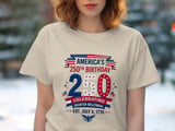 America 250th Birthday T-Shirt, Patriotic Quarter-Millennial July 4 1776 Celebration Tee, US History Gift thumbnail 6