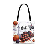 Halloween Tote Bag, Ghost Knitting, Cute Halloween Cat, Pumpkin Patch, Fall Decor, Spooky Season, Trick or Treat, Halloween Party, Gift thumbnail 4