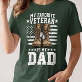 My Favorite Veteran Is My Dad T-Shirt thumbnail 3