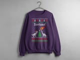 Dino Santa Meteor Holiday Sweatshirt thumbnail 4