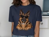 Cool German Shepherd Iced Coffee Tee thumbnail 4