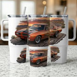 40oz Tumbler Wrap Pontiac GTO Sublimation Design, Classic Muscle Car Digital Download, Route 66 Desert Road Trip Tumbler PNG Gift thumbnail 11