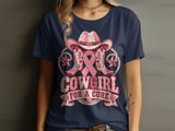 Faux Patchwork Cowgirl For A Cure Tee thumbnail 1