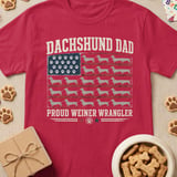 Dachshund Dad Patriotic Tee thumbnail 4