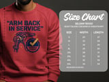 Arm Back In Service T-Shirt: Repaired Ready Mechanical Arm Surgery Recovery Tee thumbnail 5