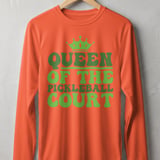Pickleball Sport-Tek Long Sleeve Tee, Queen of the Pickleball Court, Outdoor Performance Sun Shield Shirt thumbnail 4