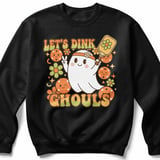 Pickleball Gildan Crewneck Sweatshirt, Let's Dink Ghouls, Court Warm Up thumbnail 1